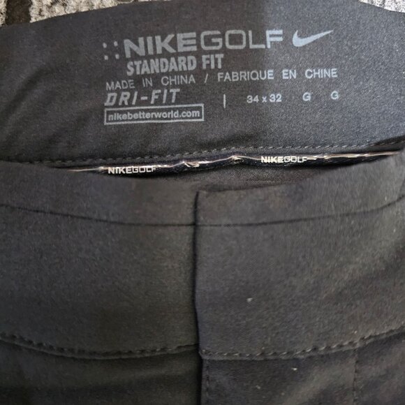 Nike Dri-FIT Standard Fit Mens Black Pants Size 34x32 - Picture 4 of 11